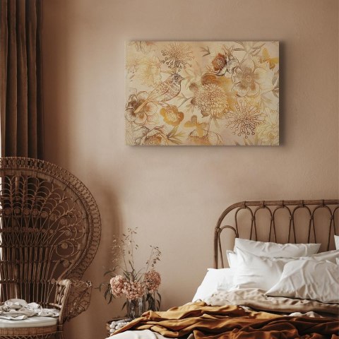 Obraz - Złota mozaika natury (1-częściowy) szeroki 90x60 Standard