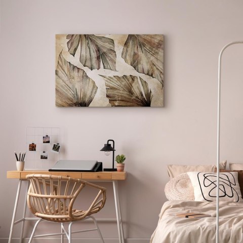 Obraz - Jesienne liście (1-częściowy) szeroki 90x60 Akustyczny