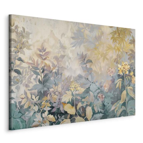 Obraz - Gobelinowy wzór z łąką i kwiatami kilim z wiosennym motywem 60x40 Standard