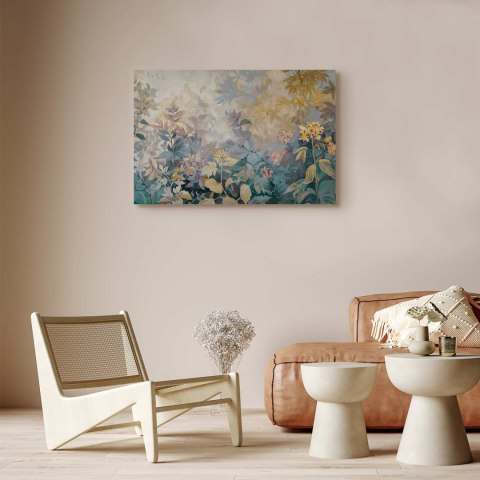 Obraz - Gobelinowy wzór z łąką i kwiatami kilim z wiosennym motywem 60x40 Standard