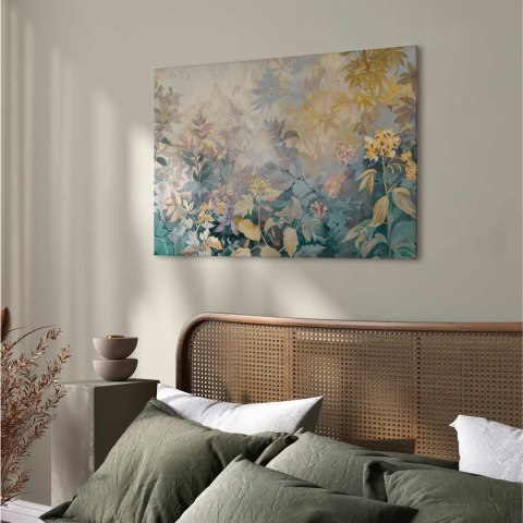 Obraz - Gobelinowy wzór z łąką i kwiatami kilim z wiosennym motywem 60x40 Standard
