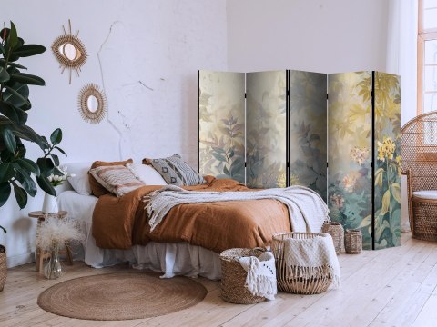 Parawan - Gobelinowy wzór z łąką i kwiatami - kilim z wiosennym motywem 225x172 Dwustronny