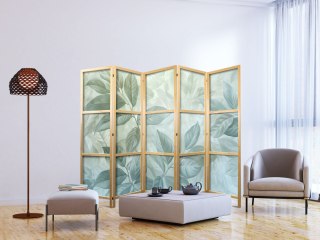 Parawan japoński - Duże liście w odcieniach zielono-miętowych - motyw botaniczny 225x172
