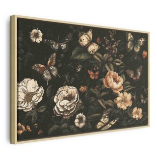 Obraz - Rustykalny ogród 120x80 W ramie drewnianej naturalnej