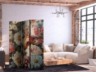 Parawan - Zapach natury - piękne ogrodowe kwiaty w pastelowych kolorach 135x172 Dwustronny