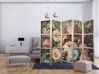 Parawan japoński - Zapach natury - piękne ogrodowe kwiaty w pastelowych kolorach 225x172