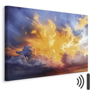 Obraz - Piękny zachód słońca - chmury w ciepłych odcieniach 90x60 Akustyczny