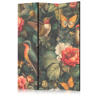 Parawan - W ogrodzie botanicznym - kwiaty ptaki i motyle - barwna ilustracja 135x172 Akustyczny