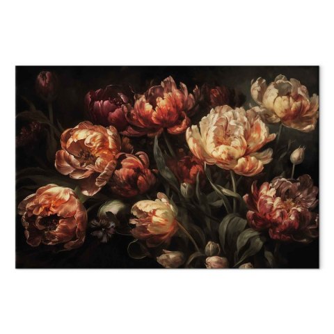 Obraz - Kwitnące tulipany 60x40 Na płótnie włoskim