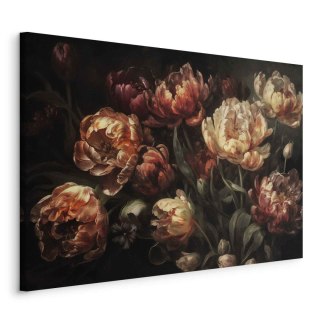 Obraz - Kwitnące tulipany 90x60 Na płótnie włoskim