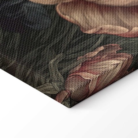 Obraz - Kwiaty na turkusowym tle 30x20 Standard
