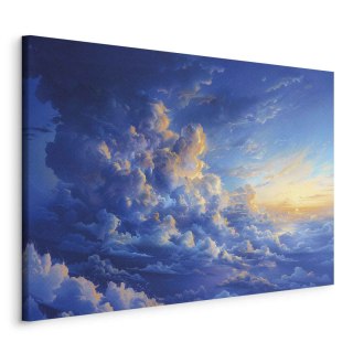Obraz - Gdy niebo staje się płótnem: artystyczne dzieło natury w chmurach 90x60 Standard