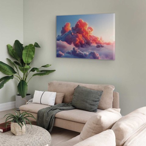 Obraz - Zmierzchowy spektakl: chmury w odcieniach różu i fioletu 30x20 Premium Print