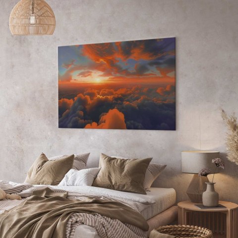 Obraz - Gdy świt łaskocze chmury: spektakl barw na porannym niebie 30x20 Premium Print