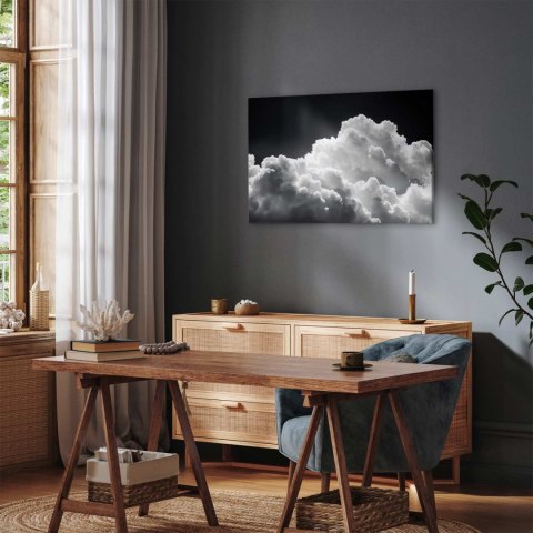 Obraz - Odkryj nieskończoną grę słonecznego światła - chmury i cienie na niebie. 30x20 Premium Print