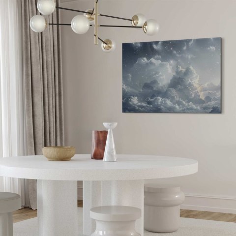 Obraz - Astralny spokój: Gwiazdy rozsypane nad delikatnymi chmurami 30x20 Premium Print