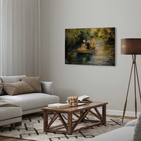 Obraz - Przeprawa łódką - obraz dwóch kobiet płynących łódką na rzece 30x20 Premium Print