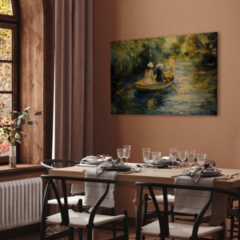 Obraz - Przeprawa łódką - obraz dwóch kobiet płynących łódką na rzece 30x20 Premium Print