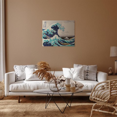 Obraz do samodzielnego malowania - Hokusai Katsushika - Wielka fala w Kanagawie 50x40