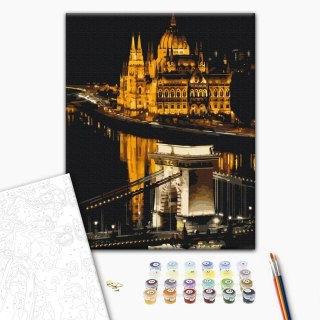 Obraz do samodzielnego malowania - Budapeszt nocą 40x50