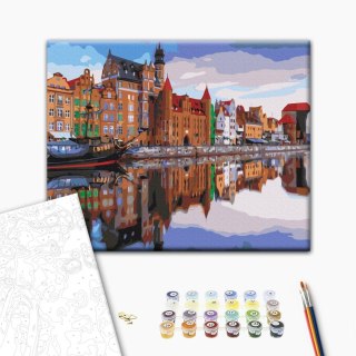 Obraz do samodzielnego malowania - Długie Pobrzeże w Gdańsku 50x40