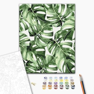 Obraz do samodzielnego malowania - Egzotyczna monstera 40x50