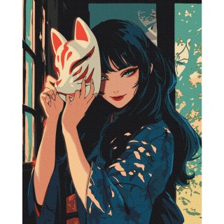 Obraz do samodzielnego malowania - Maska Kitsune 40x50