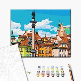 Obraz do samodzielnego malowania - Plac Zamkowy w Warszawie 50x40