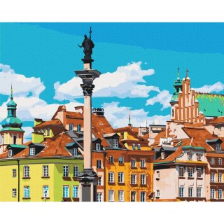 Obraz do samodzielnego malowania - Plac Zamkowy w Warszawie 50x40
