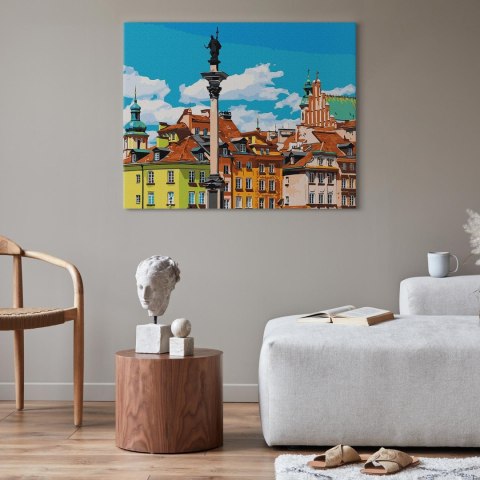 Obraz do samodzielnego malowania - Plac Zamkowy w Warszawie 50x40