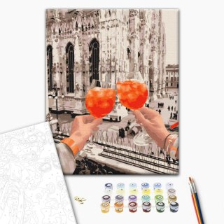 Obraz do samodzielnego malowania - Toast w Mediolanie 40x50