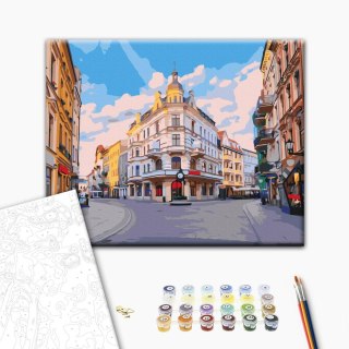 Obraz do samodzielnego malowania - Ulice Torunia 50x40