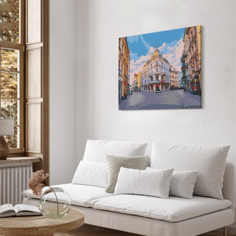 Obraz do samodzielnego malowania - Ulice Torunia 50x40