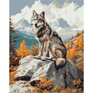 Obraz do samodzielnego malowania - Wilk górski 40x50