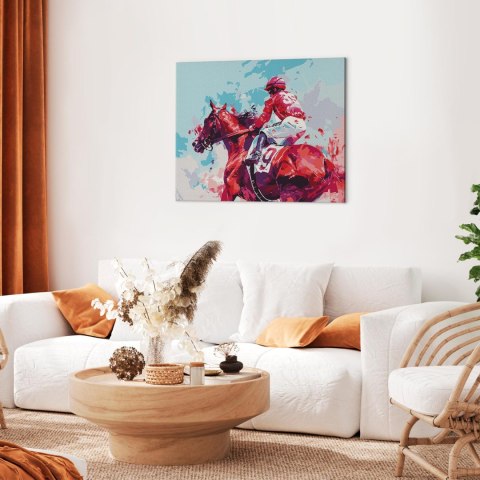 Obraz do samodzielnego malowania - Wygrany wyścig 50x40