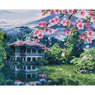 Obraz do samodzielnego malowania - Zapach wiosny w  Japonii 50x40
