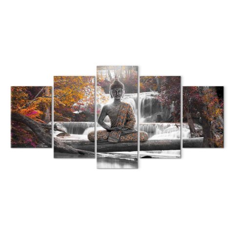 Obraz - Jesienny Budda 100x50 Na płótnie włoskim