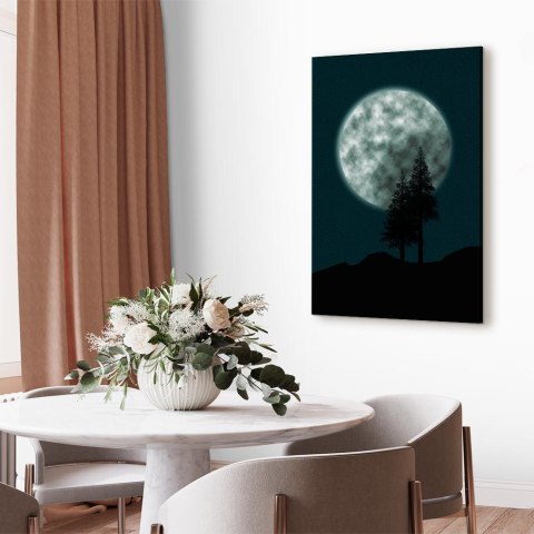 Obraz - Piękna pełnia księżyca (1-częściowy) pionowy 20x30 Na płótnie włoskim