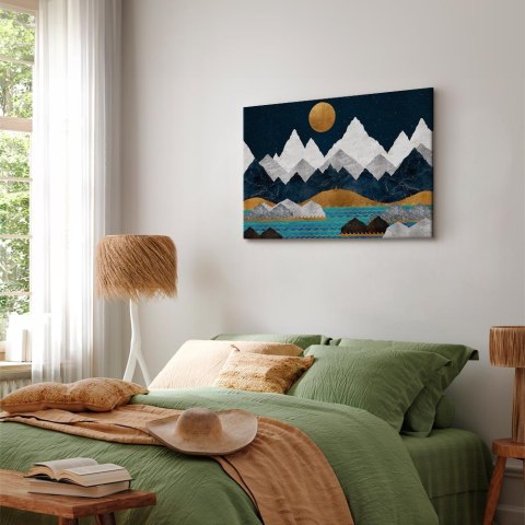 Obraz - Noc w górach (1-częściowy) szeroki 90x60 Standard