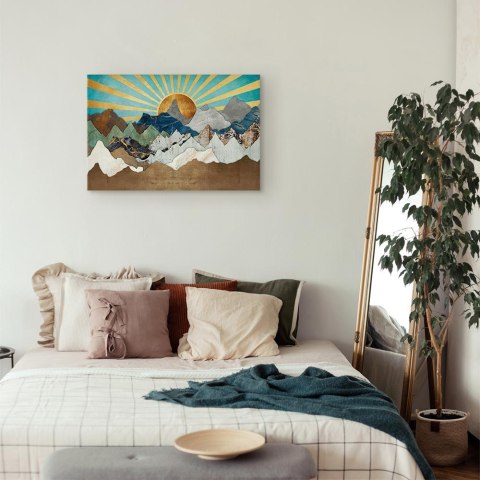 Obraz - Poranek w górach (1-częściowy) szeroki 90x60 Standard
