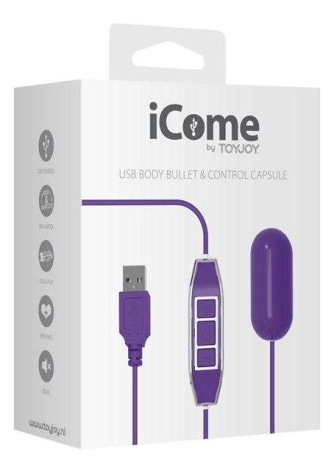 ICome USB BODY BULLET Jajeczko wibrujące z pilotem
