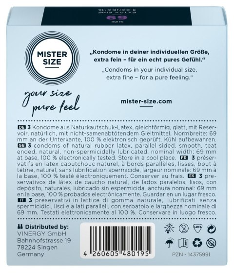 Prezerwatywy Mister Size 69mm (3 szt)