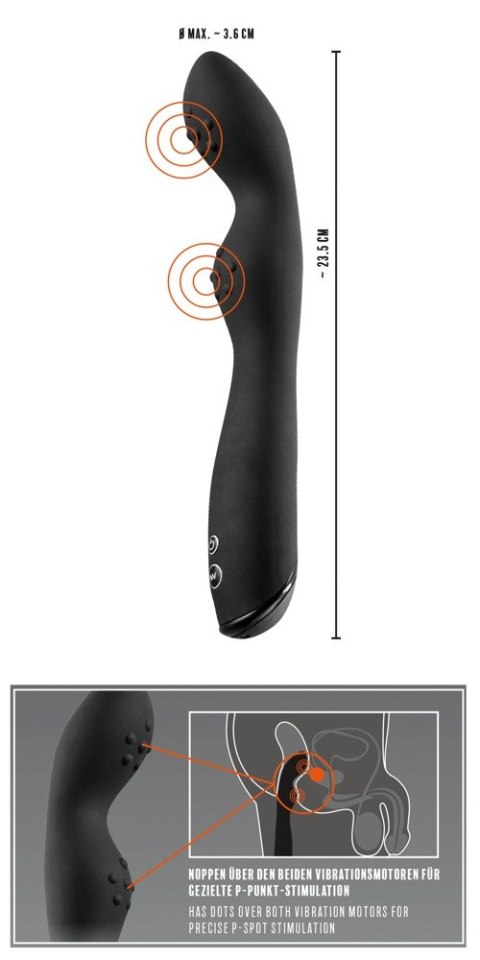 Rebel Wibrator analny P-Spot, stymulacja prostaty 23,5 cm