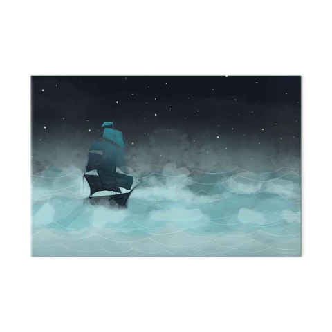Obraz - Nocne fale (1-częściowy) szeroki - drugi wariant 60x40 Standard