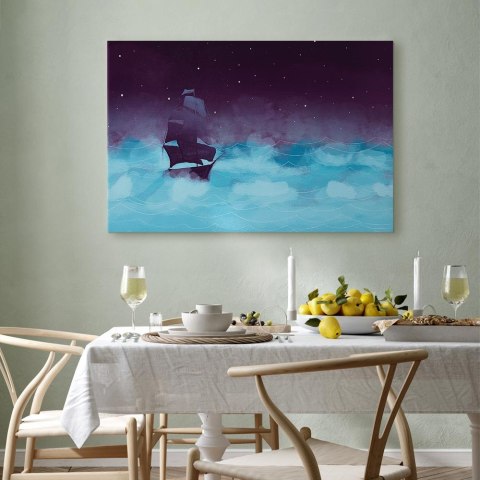 Obraz - Nocne fale (1-częściowy) szeroki - trzeci wariant 30x20 Standard
