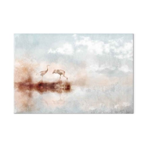 Obraz - Żurawie o poranku (1-częściowy) szeroki 90x60 Standard