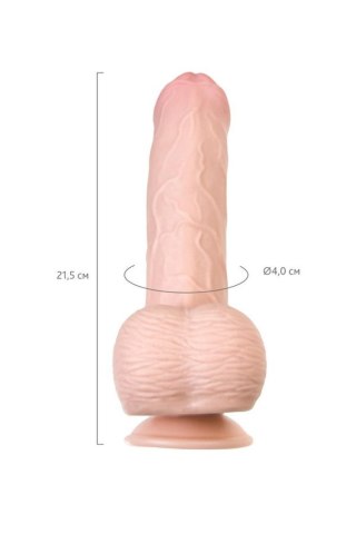 Dildo realistyczne - My babe - z jądrami i ruchomą skórą, TPE - RealStick