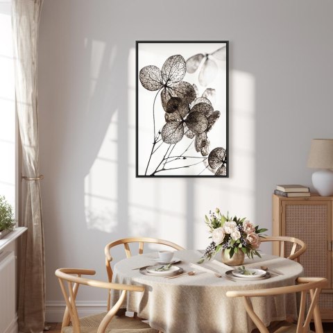Obraz - Przezroczysta koniczyna (1-częściowy) pionowy 80x120 W ramie drewnianej czarnej