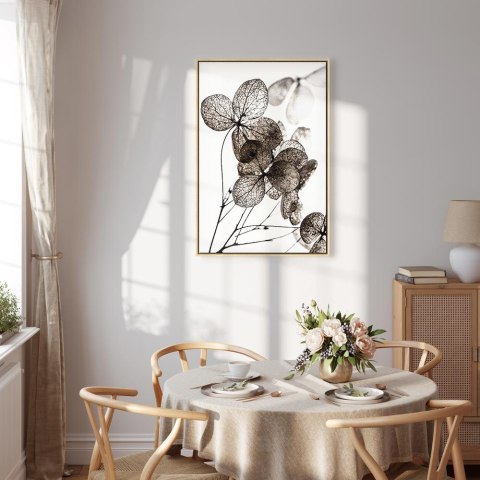 Obraz - Przezroczysta koniczyna (1-częściowy) pionowy 80x120 W ramie drewnianej naturalnej