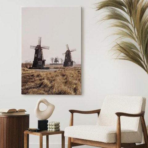 Obraz - Drewniany wiatrak (1-częściowy) pionowy 20x30 Na płótnie włoskim